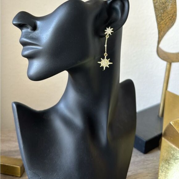 Star drop earrings A735 - Picture 4 of 4